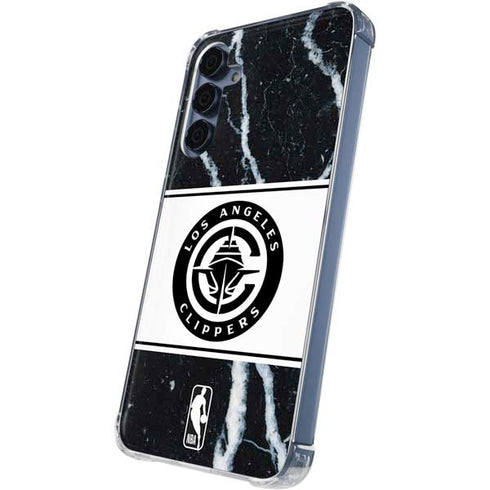 NBA LA Clippers Marble Galaxy S24 Clear Case