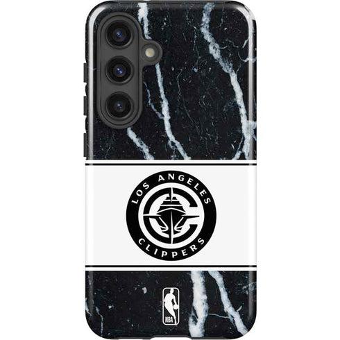 NBA LA Clippers Marble Galaxy S25 Plus Impact Case