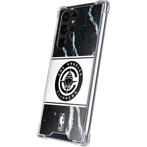 NBA LA Clippers Marble Galaxy S24 Ultra Clear Case