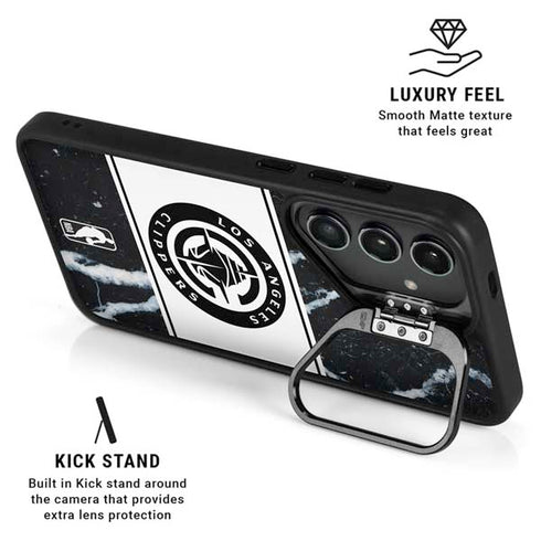 NBA LA Clippers Marble Galaxy S26 Kickstand Case