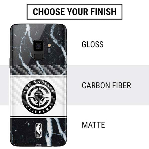 NBA LA Clippers Marble Galaxy S9 Skin