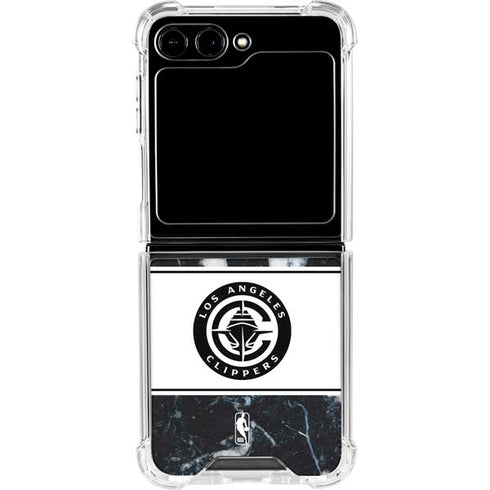 NBA LA Clippers Marble Galaxy Z Flip5 5G Clear Case