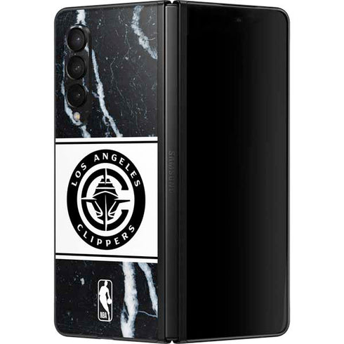 NBA LA Clippers Marble Galaxy Z Fold3 5G Skin