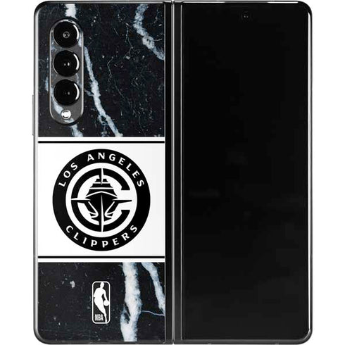NBA LA Clippers Marble Galaxy Z Fold3 5G Skin