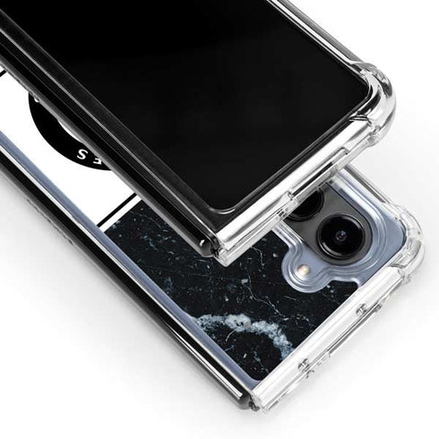 NBA LA Clippers Marble Galaxy Z Fold5 5G Clear Case