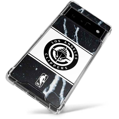 NBA LA Clippers Marble Google Pixel 6 Clear Case