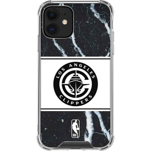 NBA LA Clippers Marble iPhone 12 Clear Case