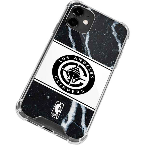 NBA LA Clippers Marble iPhone 12 Clear Case