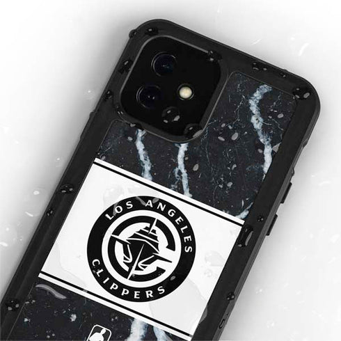 NBA LA Clippers Marble iPhone 12 Mini Waterproof Case