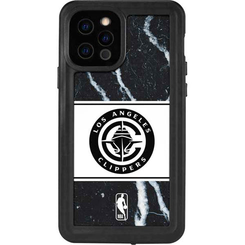 NBA LA Clippers Marble iPhone 12 Pro Waterproof Case
