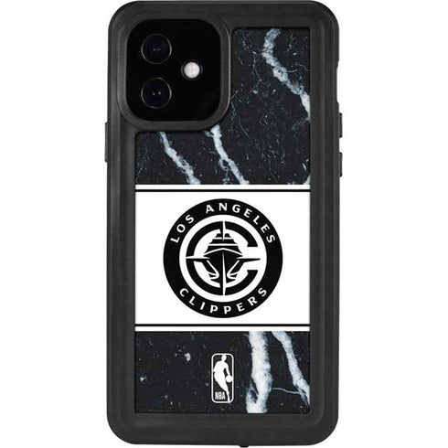 NBA LA Clippers Marble iPhone 12 Waterproof Case
