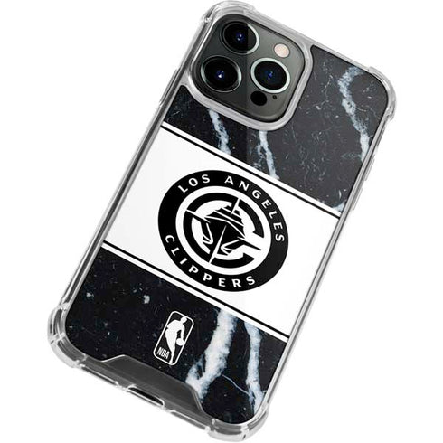 NBA LA Clippers Marble iPhone 13 Pro Clear Case