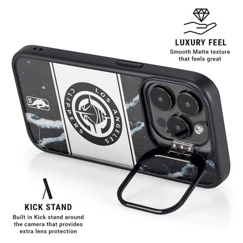 NBA LA Clippers Marble iPhone 13 Pro Max Kickstand Case