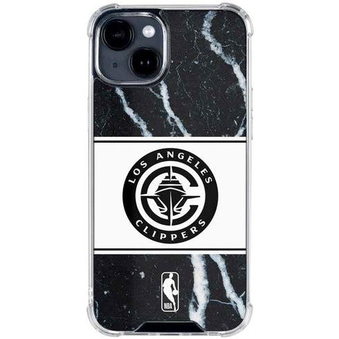 NBA LA Clippers Marble iPhone 14 Clear Case