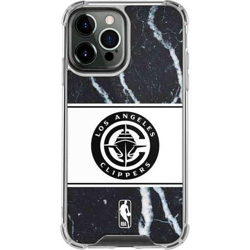 NBA LA Clippers Marble iPhone 14 Pro Max Clear Case