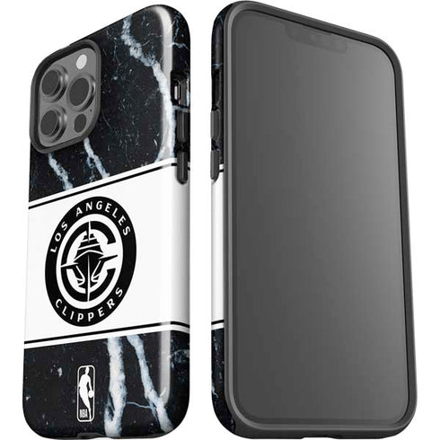 NBA LA Clippers Marble iPhone 14 Pro Max Impact Case