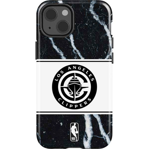 NBA LA Clippers Marble iPhone 15 Plus Impact Case