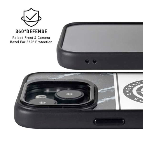 NBA LA Clippers Marble iPhone 15 Plus Kickstand Case