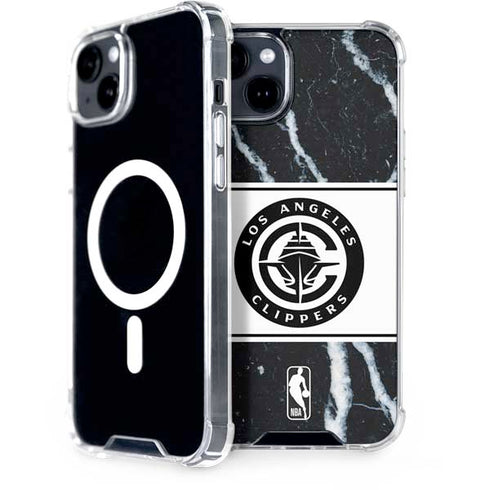 NBA LA Clippers Marble iPhone 15 Plus MagSafe Case