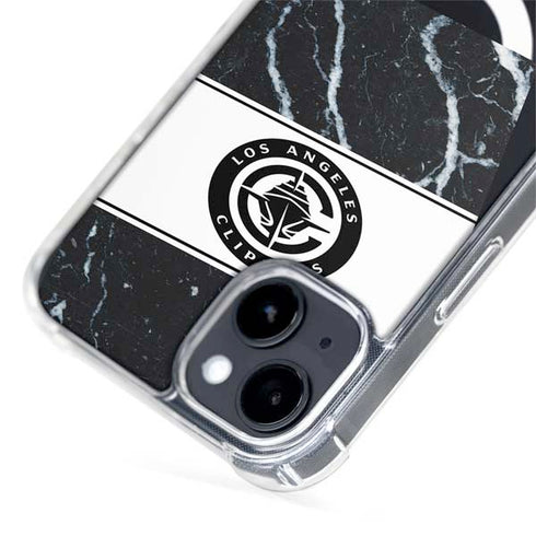 NBA LA Clippers Marble iPhone 15 Plus MagSafe Case