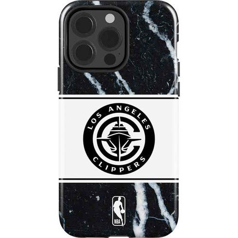 NBA LA Clippers Marble iPhone 15 Pro Impact Case