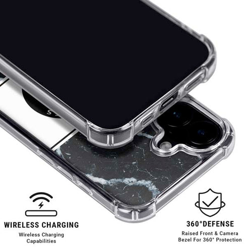 NBA LA Clippers Marble iPhone 16 Clear Case