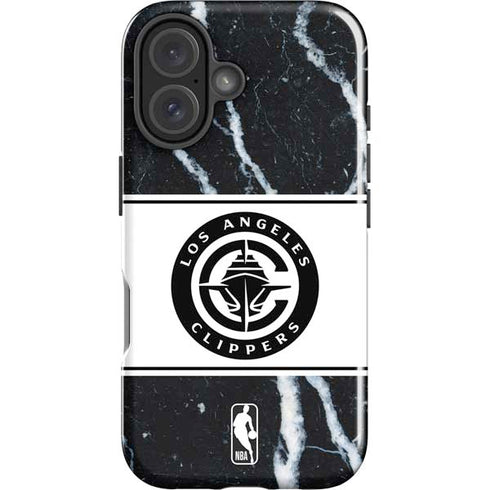 NBA LA Clippers Marble iPhone 16 Impact Case