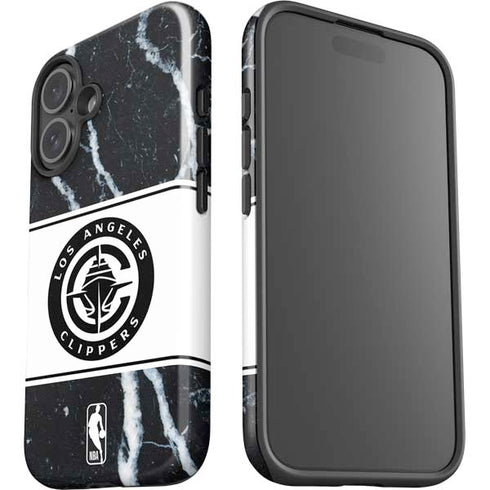 NBA LA Clippers Marble iPhone 16 Impact Case
