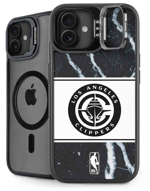 NBA LA Clippers Marble iPhone 16 Kickstand Case