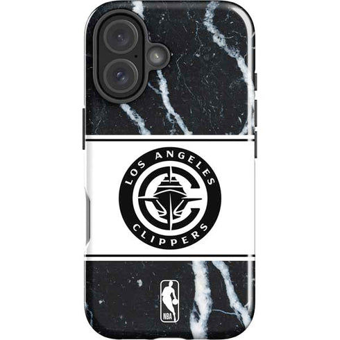 NBA LA Clippers Marble iPhone 16 Plus Impact Case