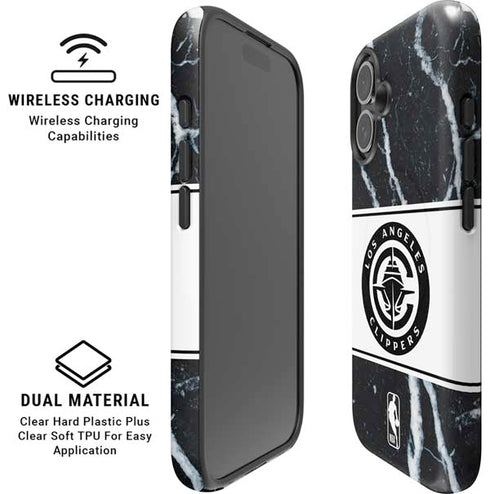 NBA LA Clippers Marble iPhone 16 Plus Magsafe Impact Case