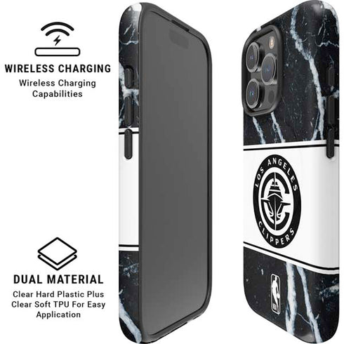 NBA LA Clippers Marble iPhone 16 Pro Magsafe Impact Case