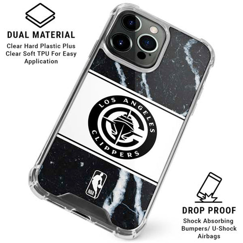 NBA LA Clippers Marble iPhone 16 Pro Max Clear Case