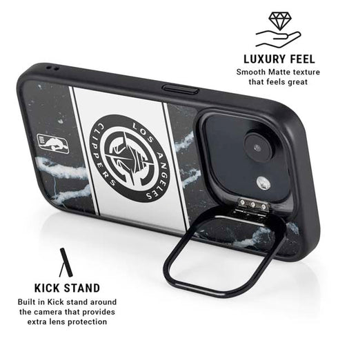 NBA LA Clippers Marble iPhone 16e Kickstand Case