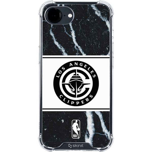 NBA LA Clippers Marble iPhone 16e Clear Case