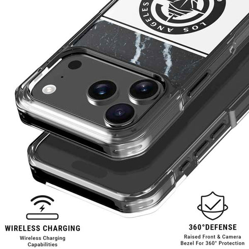 NBA LA Clippers Marble iPhone 18 Pro Clear Case