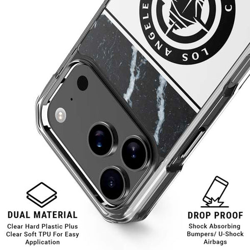 NBA LA Clippers Marble iPhone 18 Pro Clear Case