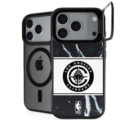 NBA LA Clippers Marble iPhone 18 Pro Kickstand Case