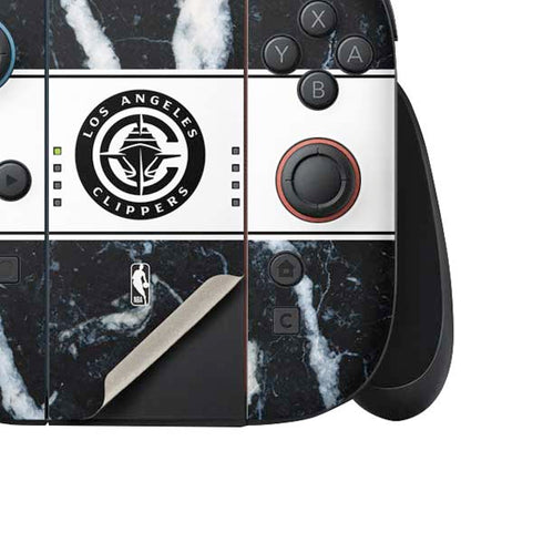 NBA LA Clippers Marble Nintendo Switch 2 (2025) Joy-Con Controller Skin