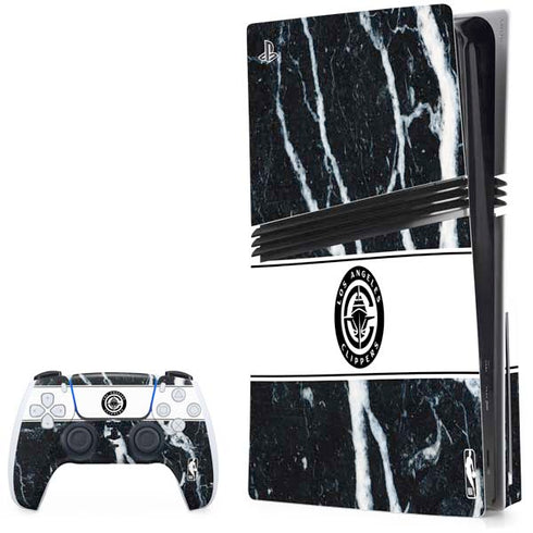 NBA LA Clippers Marble PS5 Pro Disk Bundle Skin