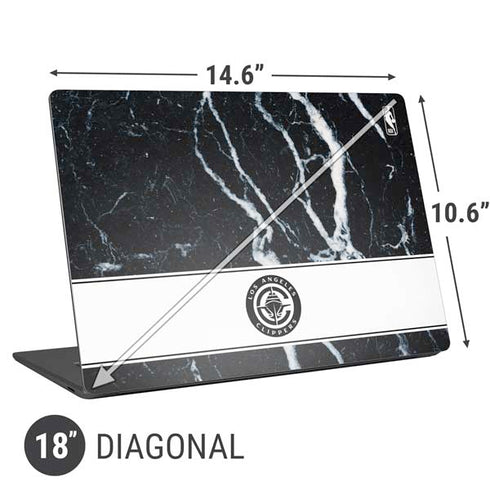 NBA LA Clippers Marble Universal Laptop 18in (14.6 x 10.6in) Skin