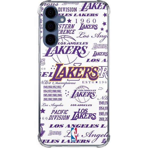 NBA LA Lakers Historic Blast Galaxy A55 5G Clear Case