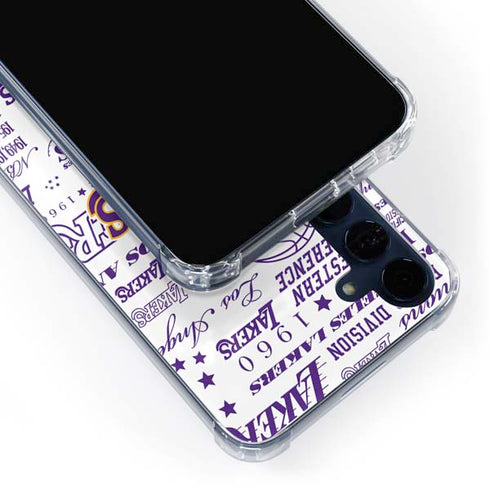 NBA LA Lakers Historic Blast Galaxy A55 5G Clear Case