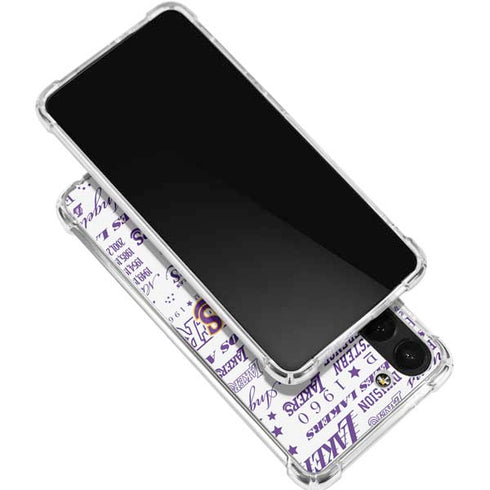 NBA LA Lakers Historic Blast Galaxy S24 FE Clear Case