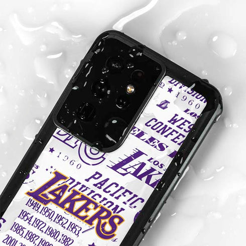 NBA LA Lakers Historic Blast Galaxy S24 Ultra Waterproof Case