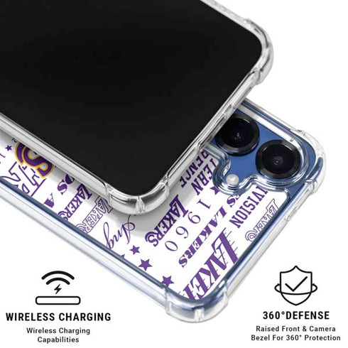 NBA LA Lakers Historic Blast Galaxy S25 Plus Clear Case