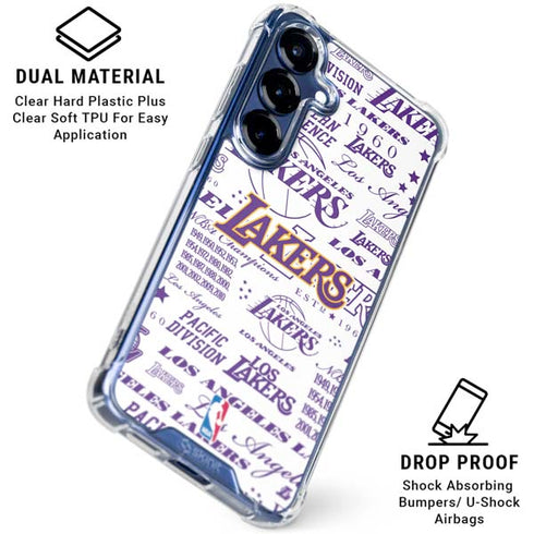 NBA LA Lakers Historic Blast Galaxy S25 Plus Clear Case