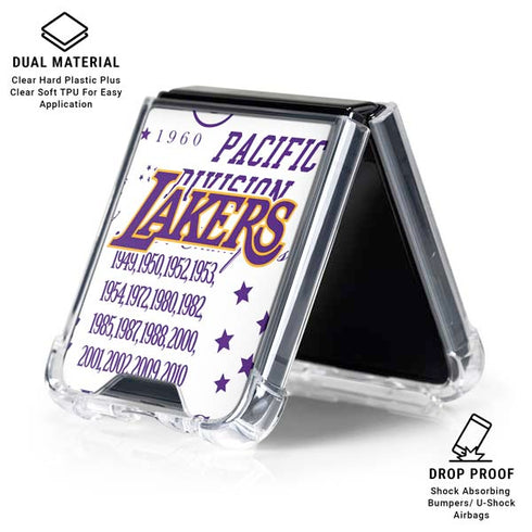 NBA LA Lakers Historic Blast Galaxy Z Flip6 Clear Case