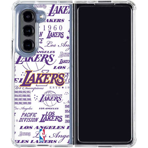 NBA LA Lakers Historic Blast Galaxy Z Fold5 5G Clear Case