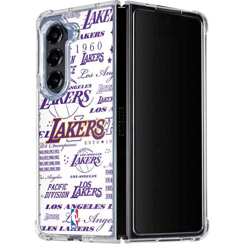 NBA LA Lakers Historic Blast Galaxy Z Fold5 5G Clear Case